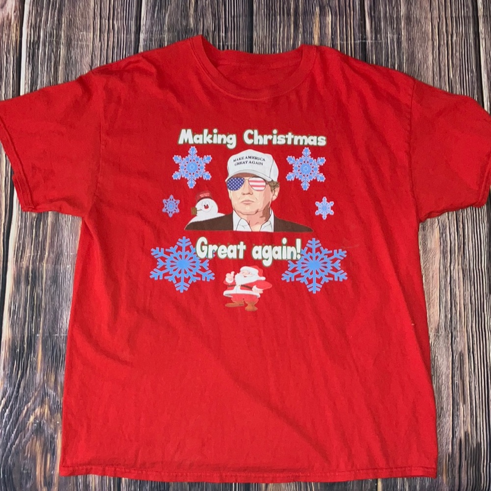 Donald Trump “Make Christmas Great Again” humor graphics t-shirt XL